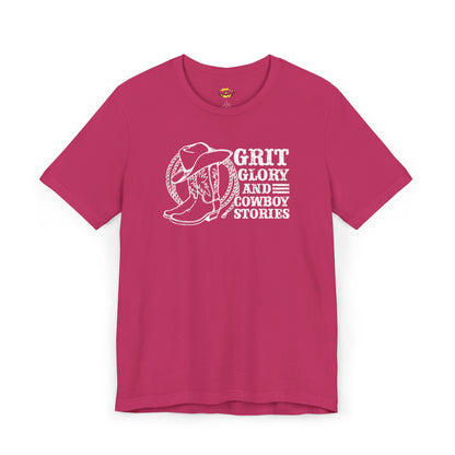Grit, Glory, and Cowboy Stories T-Shirt