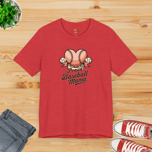 Proud Baseball Mama T-Shirt