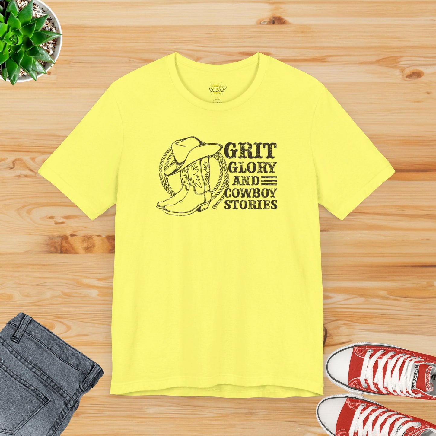 Grit, Glory, and Cowboy Stories T-Shirt