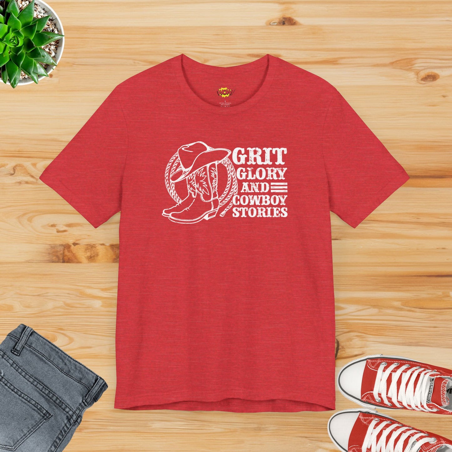 Grit, Glory, and Cowboy Stories T-Shirt