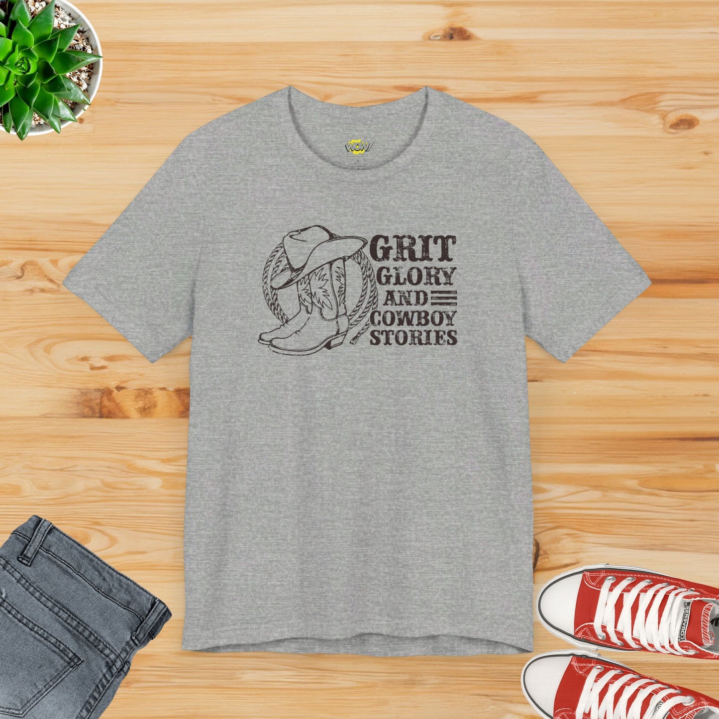 Grit, Glory, and Cowboy Stories T-Shirt